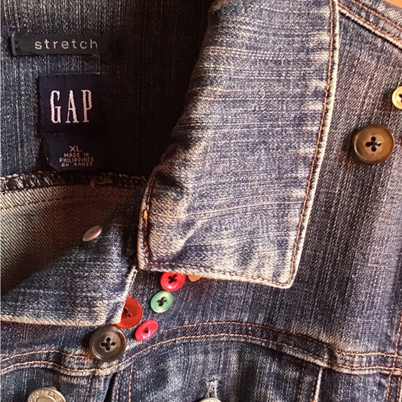 Button denim jacket, embellished XL - Picture 3 of 3